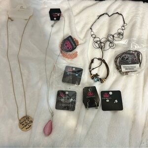 Assorted Jewelry 3 necklaces, 3 bracelets 5 earrings. Paparazzi and more. Bundle